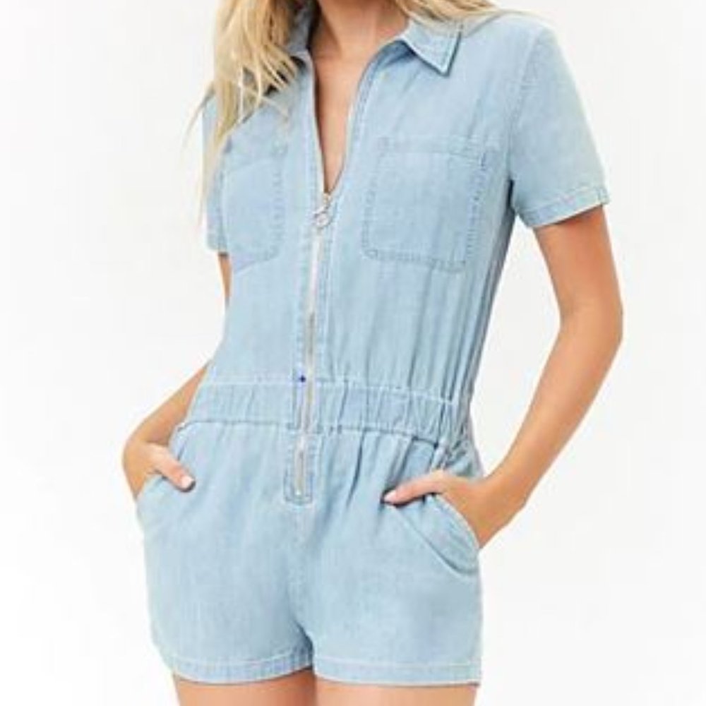 Forever 21 jean romper